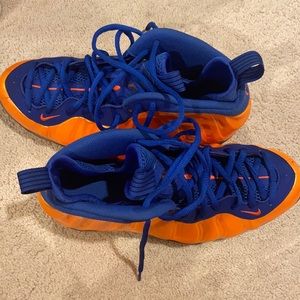Men’s Orange and blue Foamposite 11.5